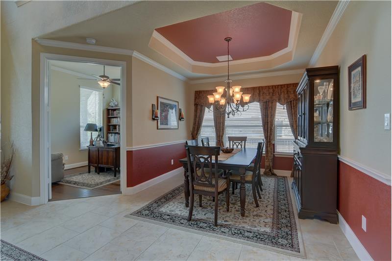 Formal Dining Area with Trey Ceiling