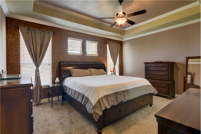 Large Master Bedroom with Trey Ceiling