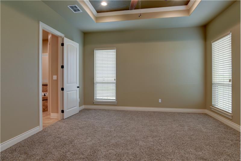 Spacious Master with Trey Ceiling