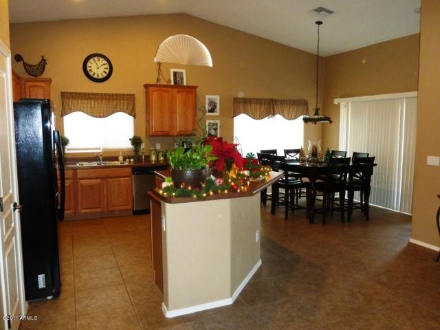 Eat-in area with slider patio doors