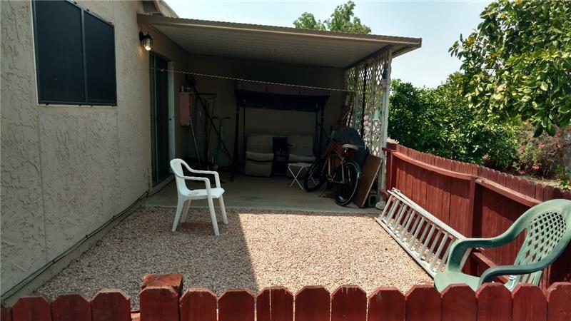 Enclosed patio area