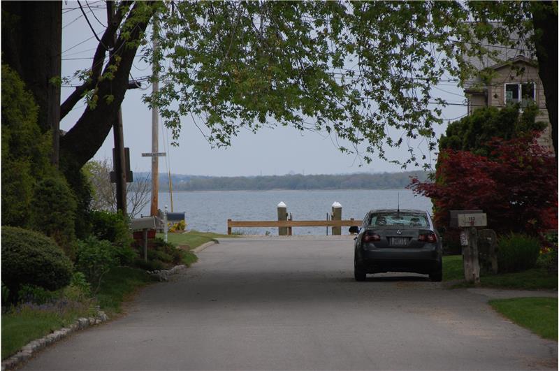 View from the front yard to the water