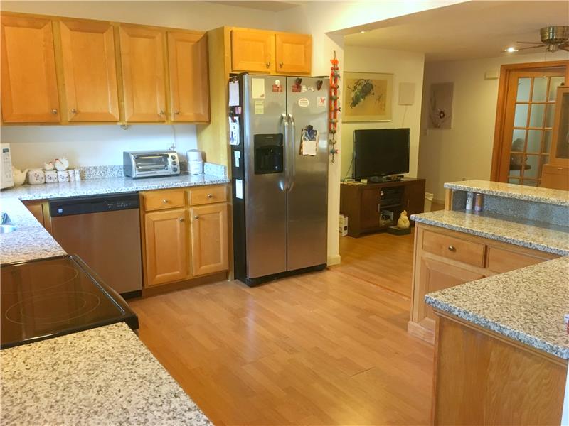 Large dining area in kitchen with pantry