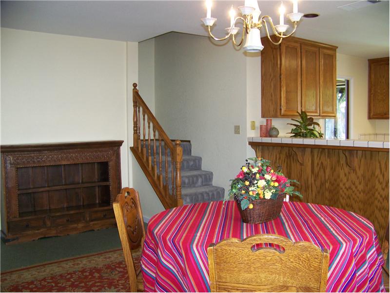 Dining area or family room to second floor