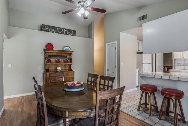 Dining room adjacent to kitchen
