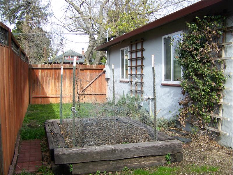 Raised garden bed.