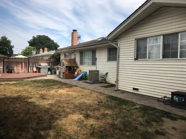 Backyard with deck