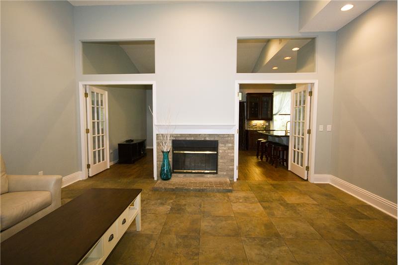 Double Sided Wood Burning Fireplace