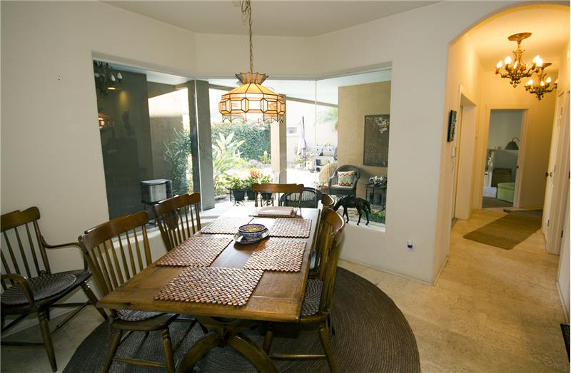 Breakfast Nook with View of Courtyard