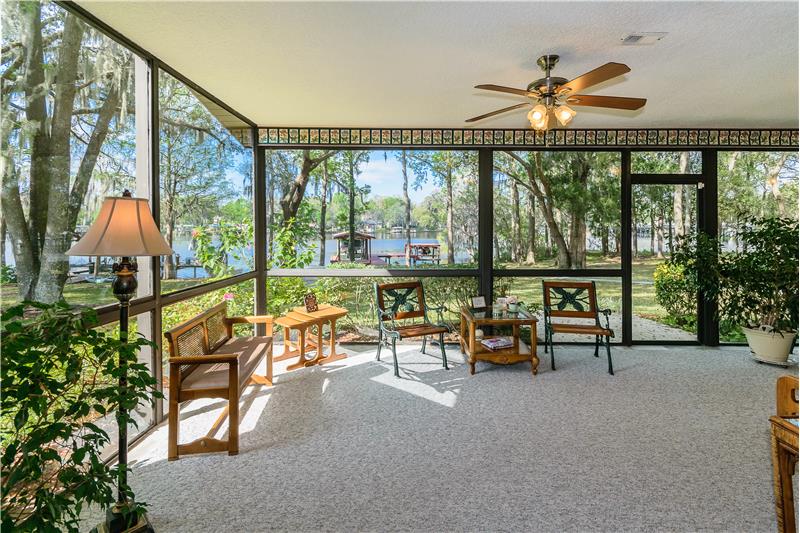Beautiful views from the enclosed Florida room