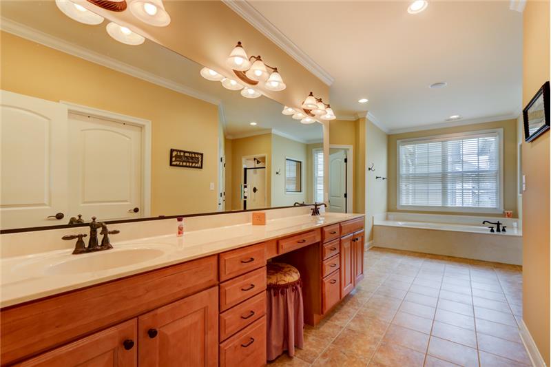 Master Bath with Two Walk-in Closets