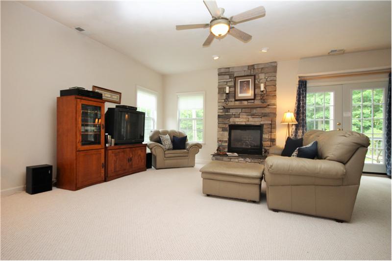 Enjoy warmth of custom fireplace