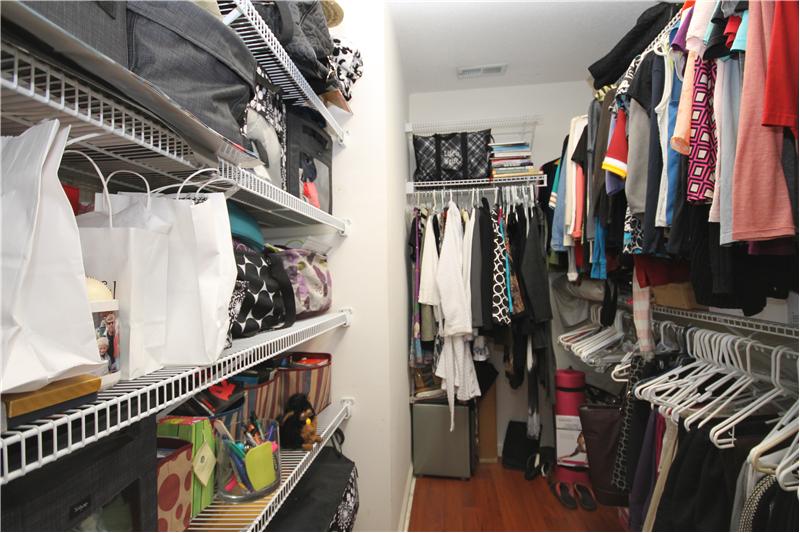 2 walk in closets in the master bedroom
