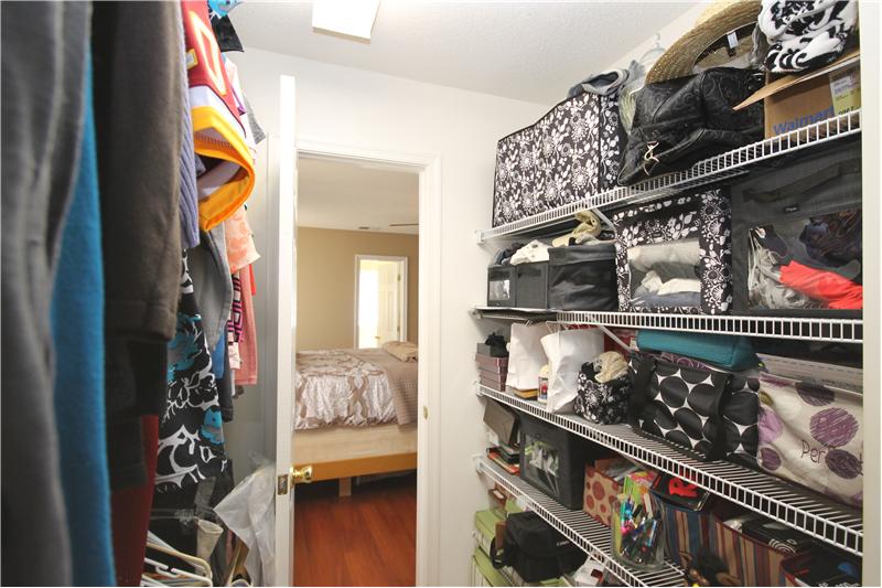 2 walk in closets in the master bedroom