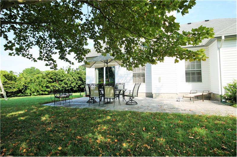 Stamped concrete porch
