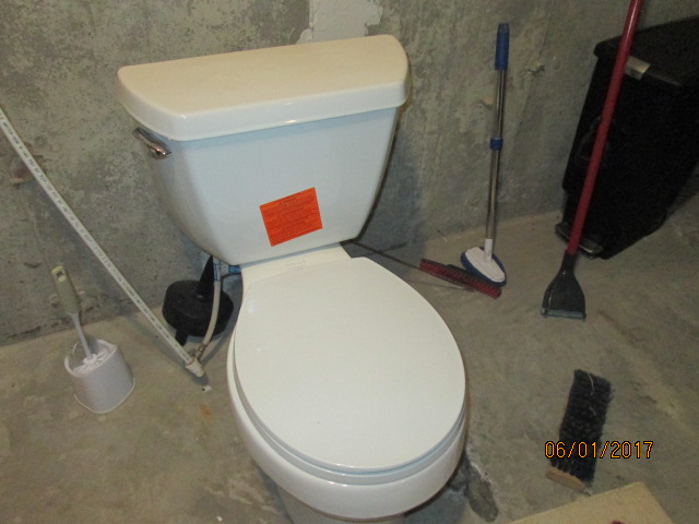 Quarter bathroom in basement