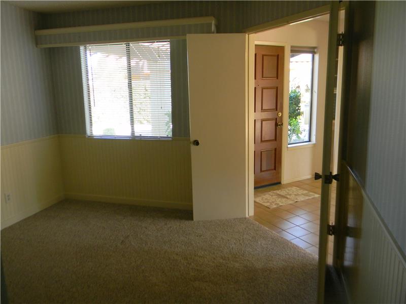 The 2nd bedroom has a double door entry