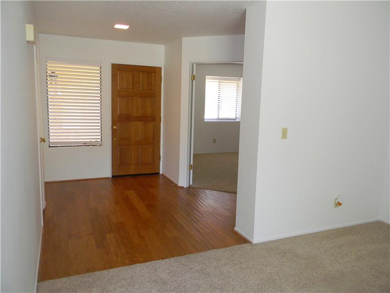 Beautiful wood floors in the entry, hallway and family room