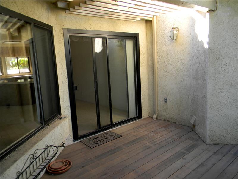 Partially covered deck