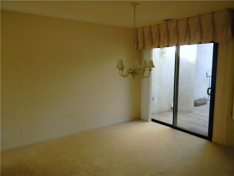 Dining area with slider to deck