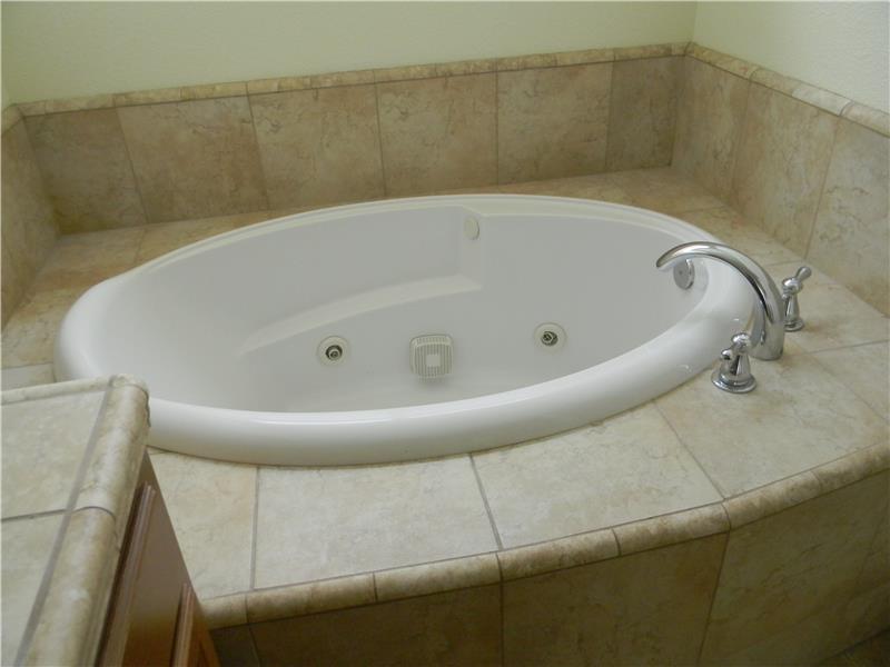 Jetted tub in Master Bathroom