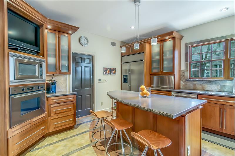 Custom Cherry Kitchen with Island