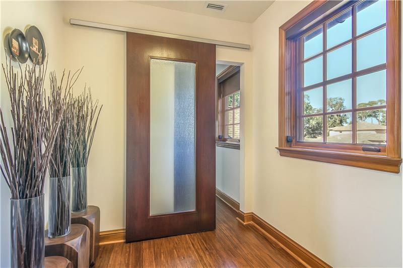 Elegant Master Suite Entry with Sliding Door