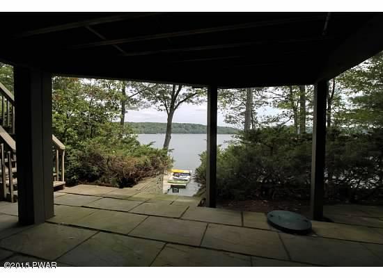 View of Lake from Basement Sliders 