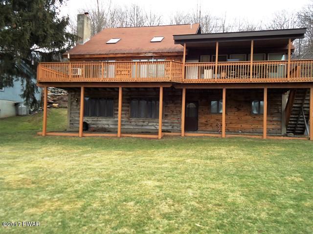 exterior facing the lake