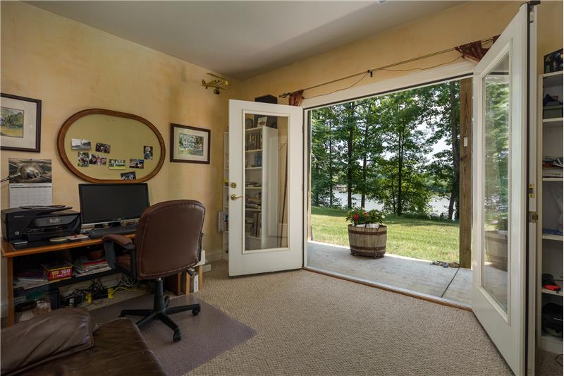 Lower level 4th bedroom or office/ french doors to lake