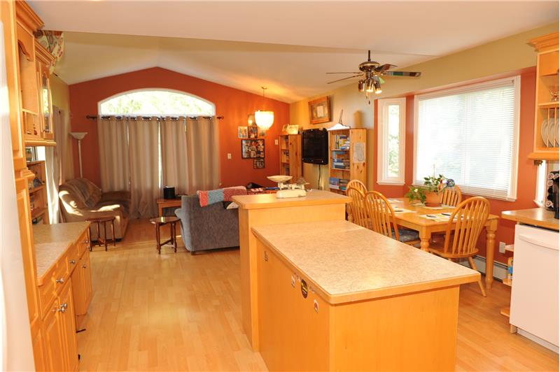Kitchen showing Family Room