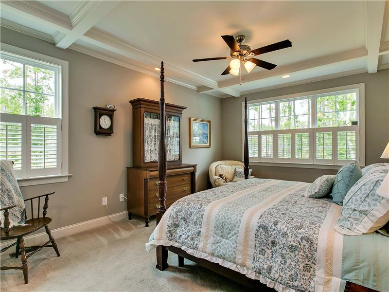 MASTER BEDROOM WITH COFFERED CEILING