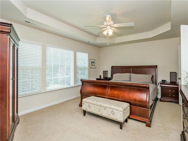 Master Bedroom with Trey Ceiling