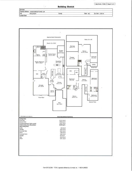 Floor Plan for !2225 Beestone Lane