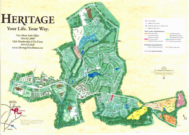 HERITAGE OF WAKE FOREST MAP