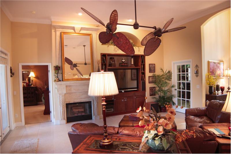 Living room with fireplace