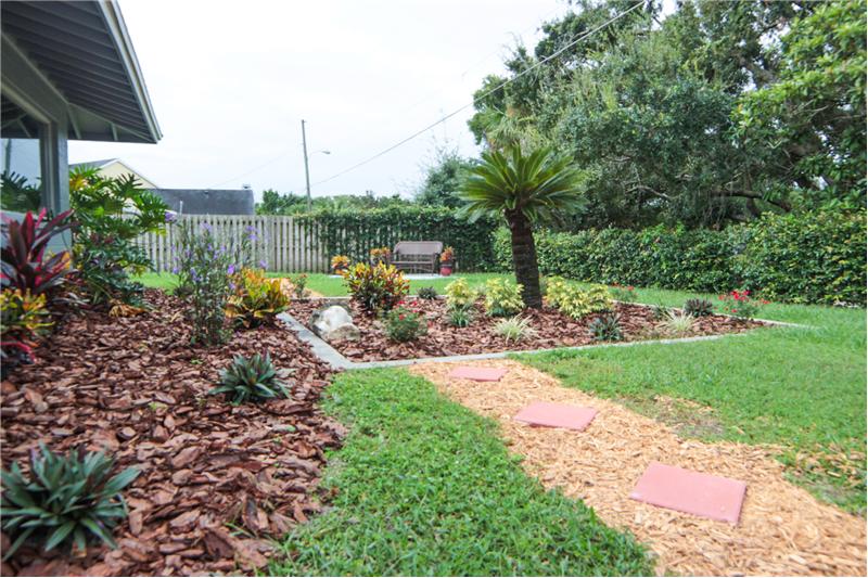 Large fenced in backyard