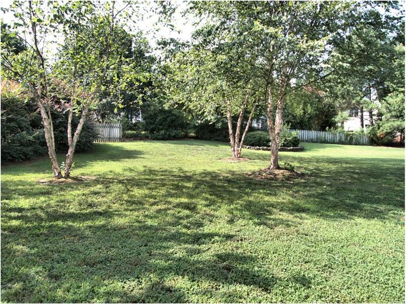 Large Flat Backyard with trees Apex NC Homes for Sale with Large Yard