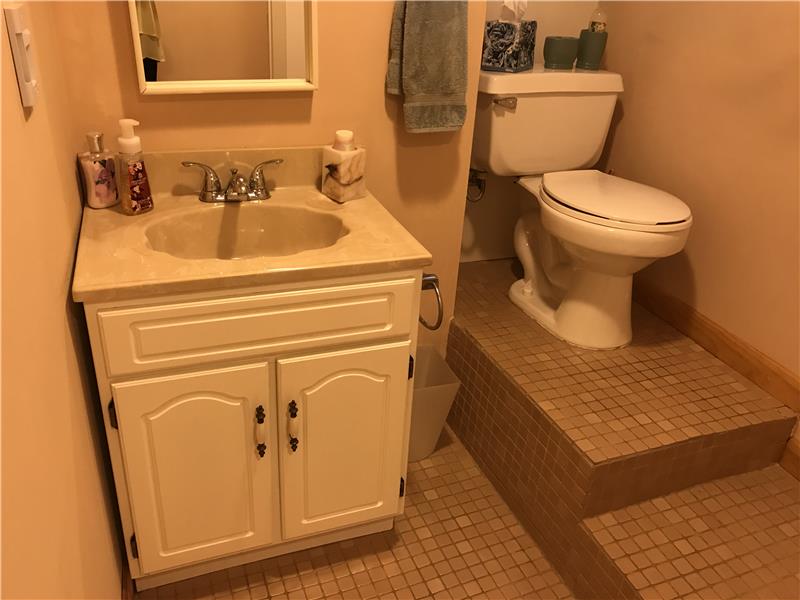 Half bath in basement.