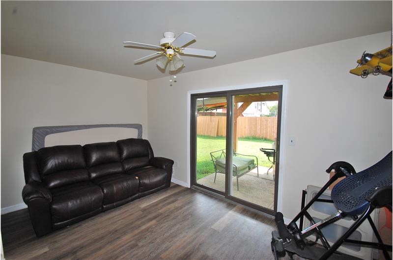 Family Room Has Sliders To Patio