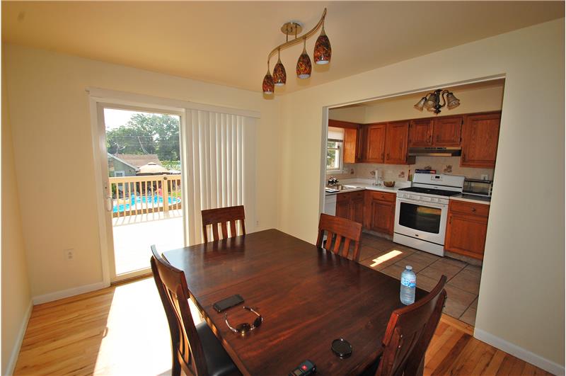 Dining Room Has Hardwood Floors