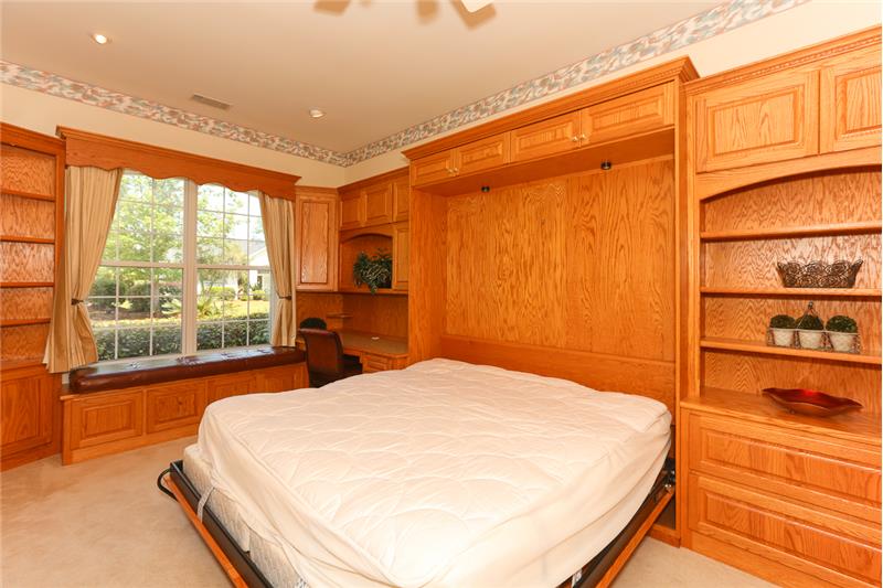 Like having a second Owners' bedroom, this KING size Murphy bed has a luxurious memory foam mattress.