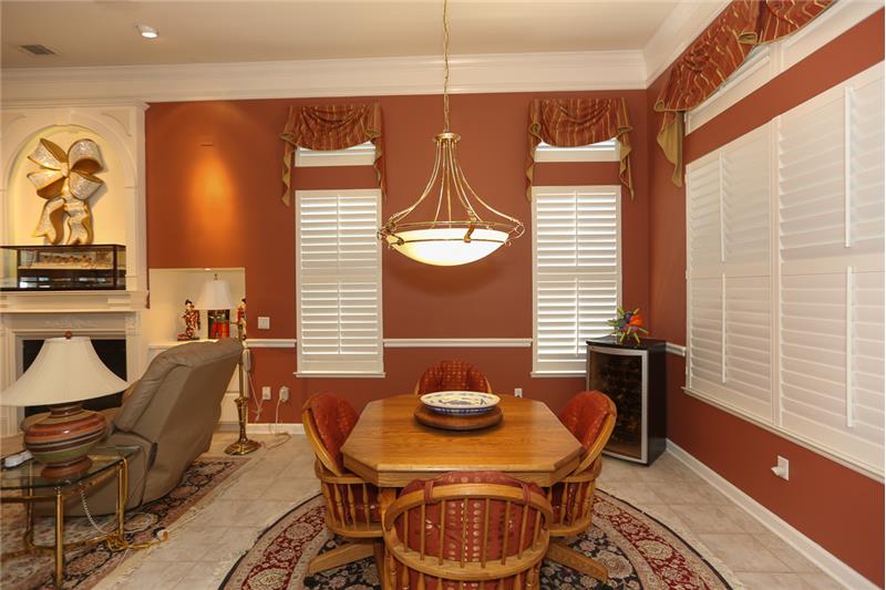 The Plantation shutters add to the overall value of the home.