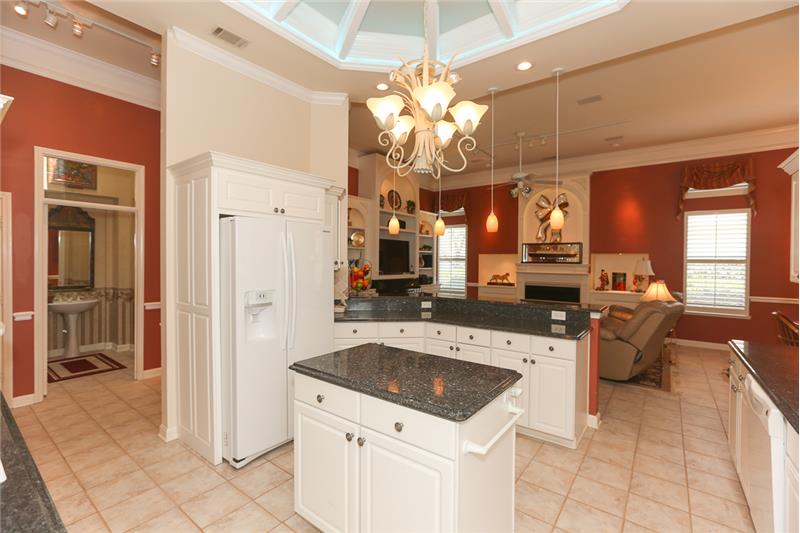 View of the kitchen from the dining room entrance.