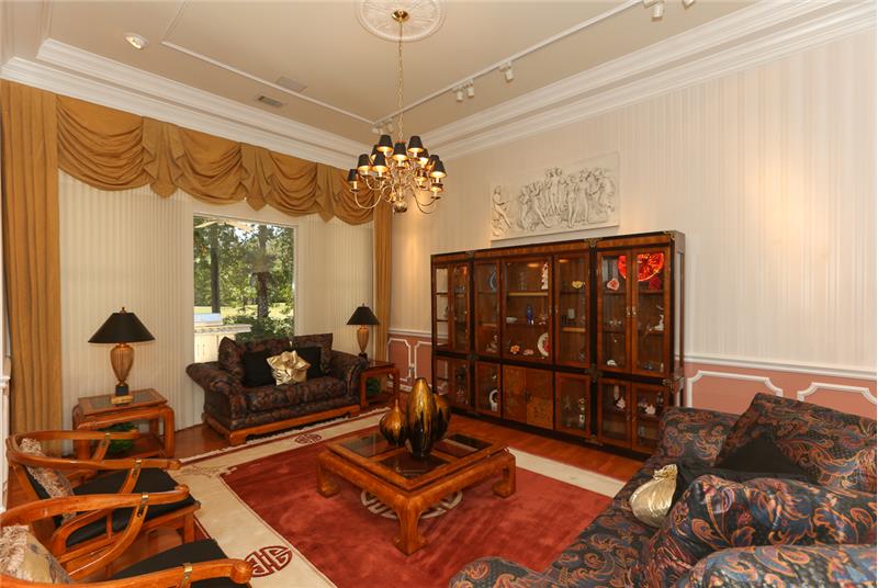 View of living room from the foyer.