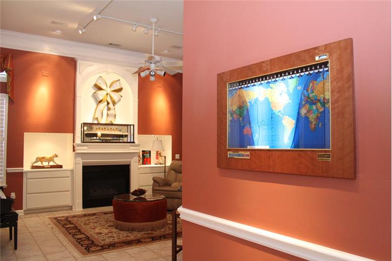 The custom built-in Geochron clock is an amazing eyecatcher. Ronald Reagan had one. He & other business, entertainment & governm