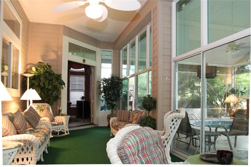 View of the Carolina room from the wicker bar area.