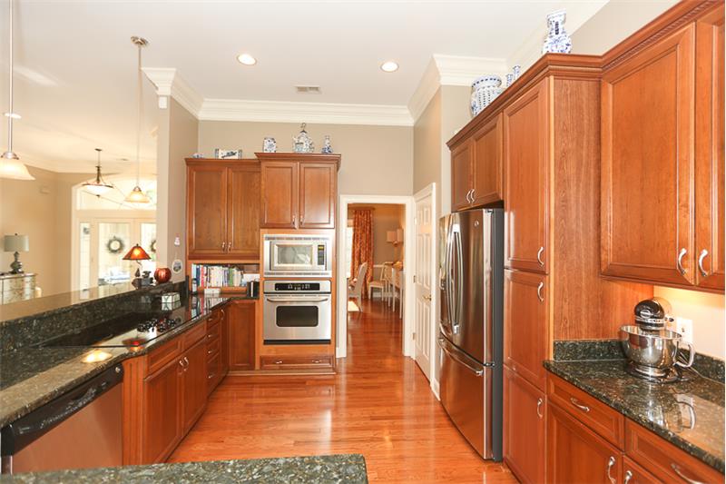 Tons of cabinet space with slide-out shelving