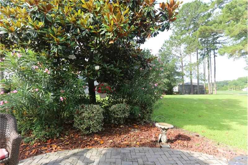 Very private patio with paver surround