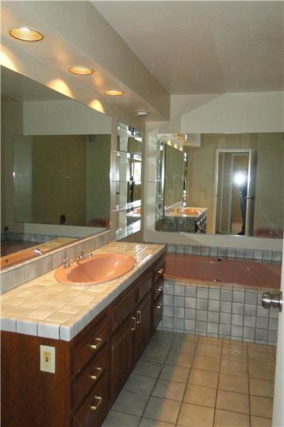 Guest bathroom with large jetted spa tub